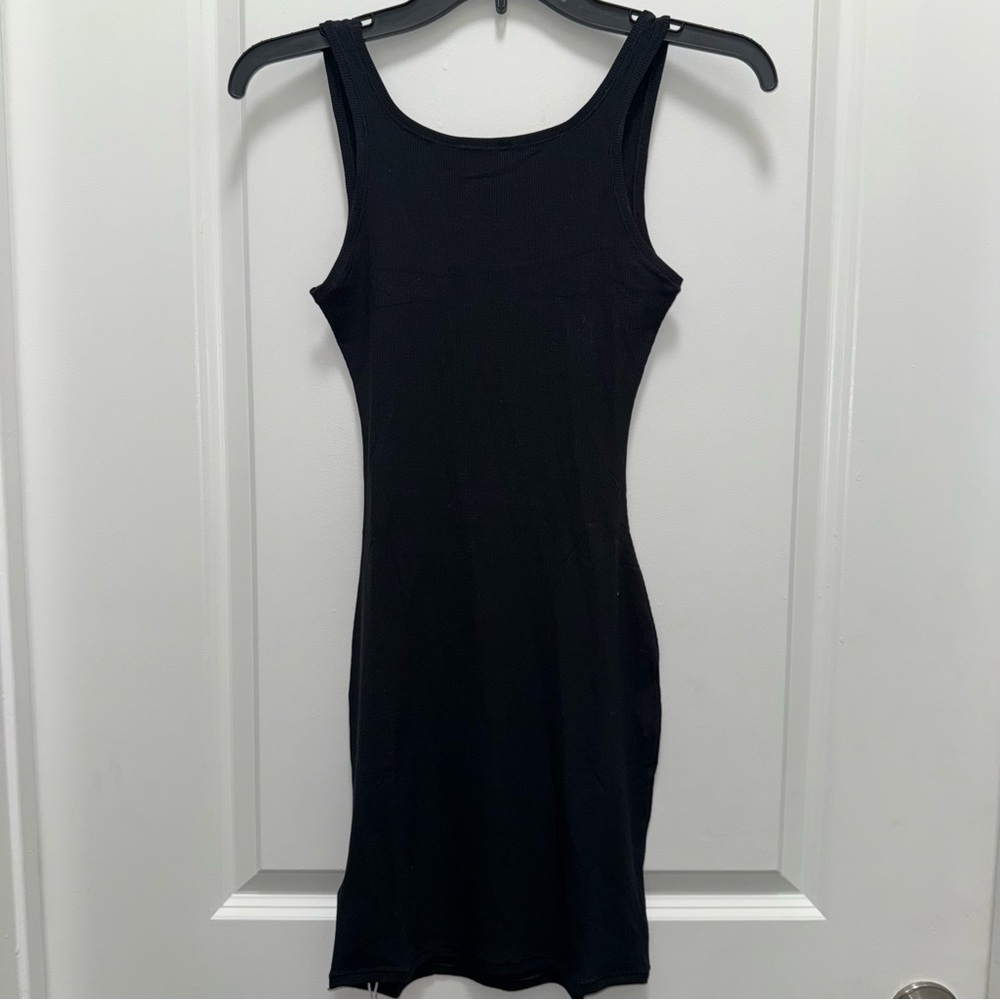 NWT Amazon Black Ribbed Mini Dress
